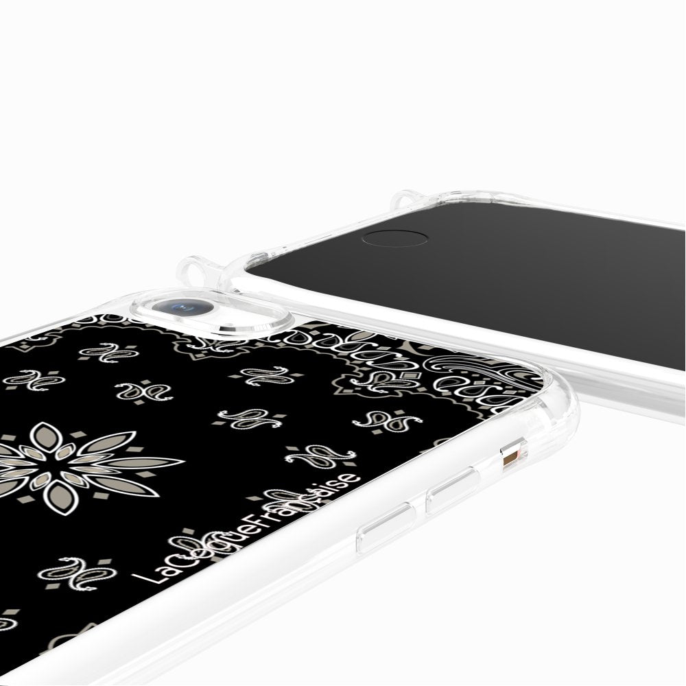 Coque Anneaux Imprimee Bandana Noir