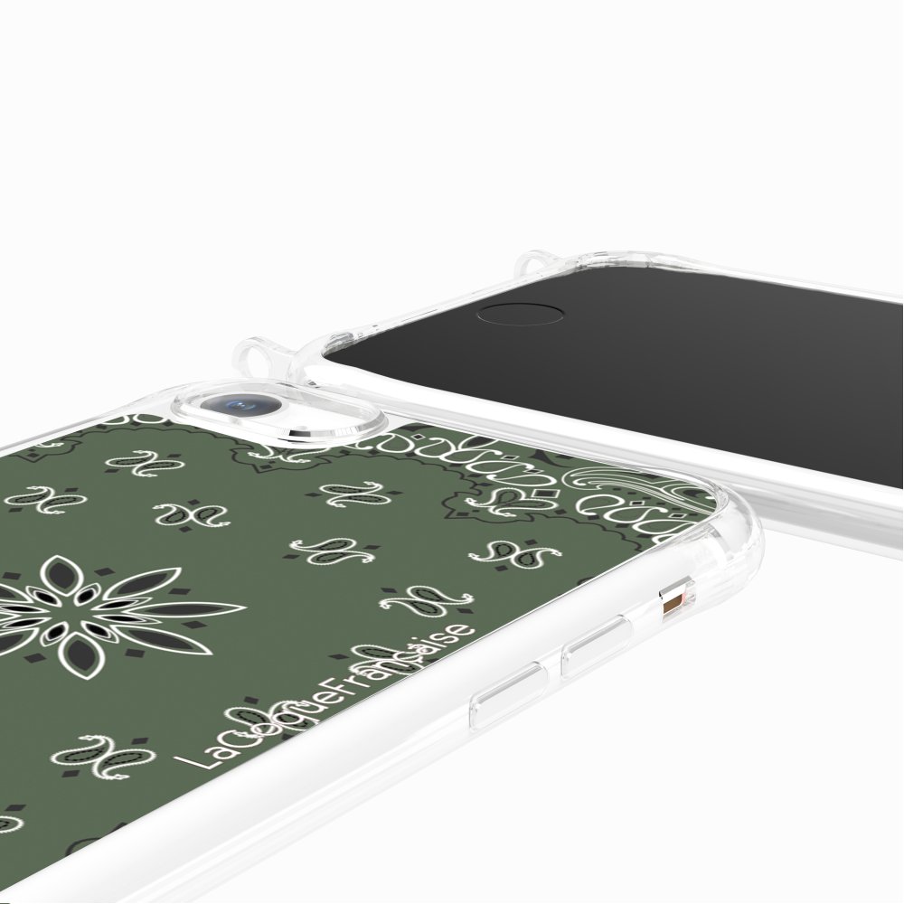 Coque Anneaux Imprimee Bandana Kaki