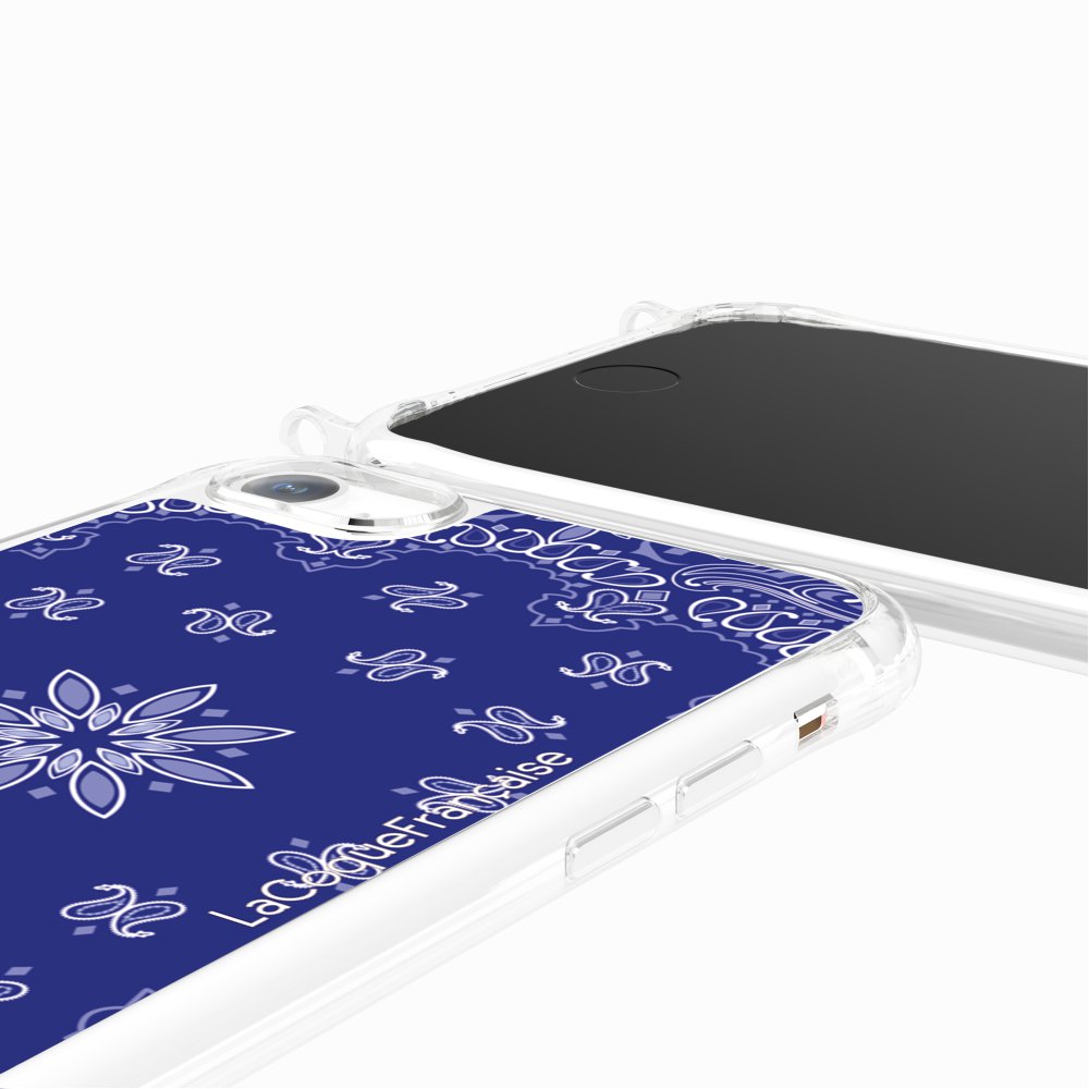 Coque Anneaux Imprimee Bandana Bleu