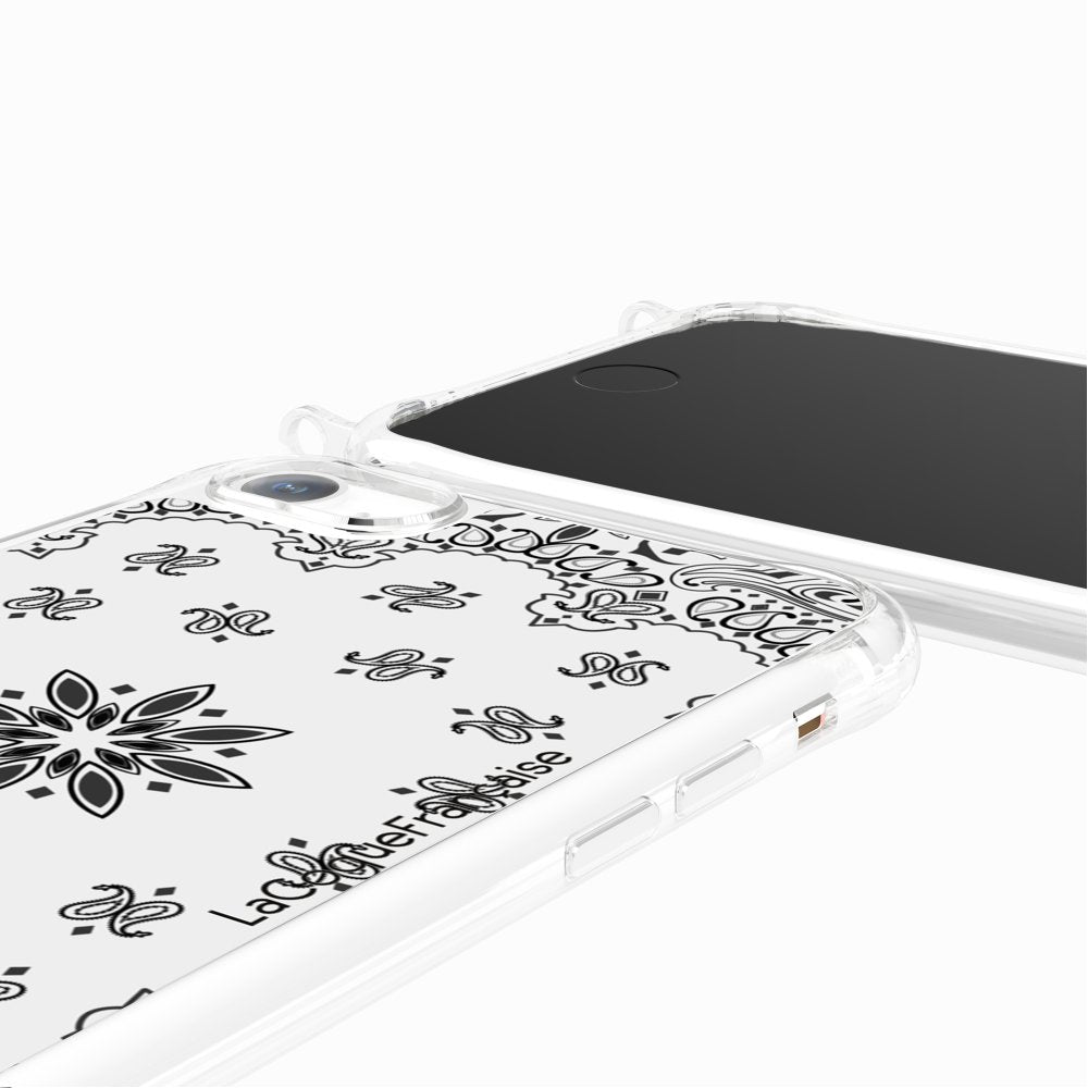 Coque Anneaux Imprimee Bandana Blanc