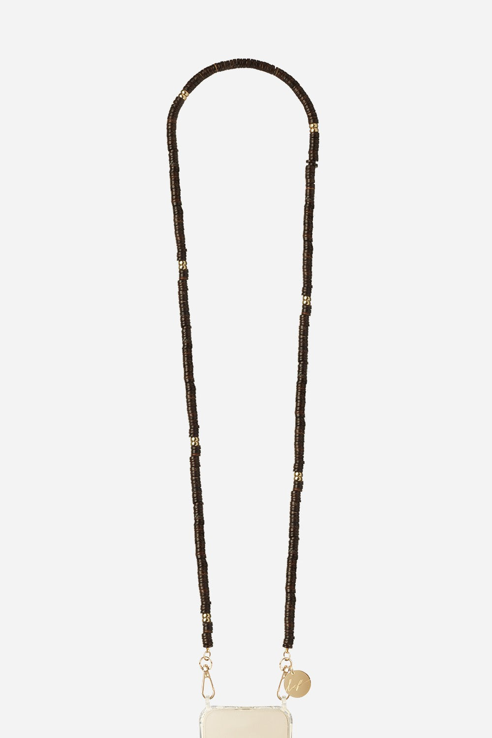 Chaine Longue Gaby Marron 120 cm