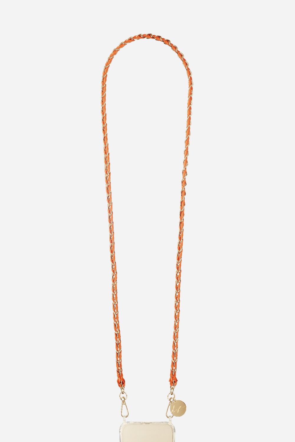 Chaine Longue Lou Orange 120 cm