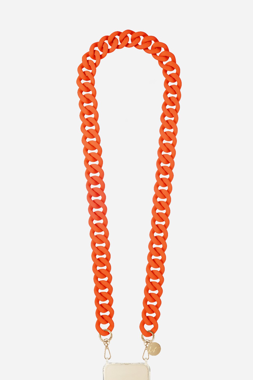 Chaine Longue Alice Orange 120 cm