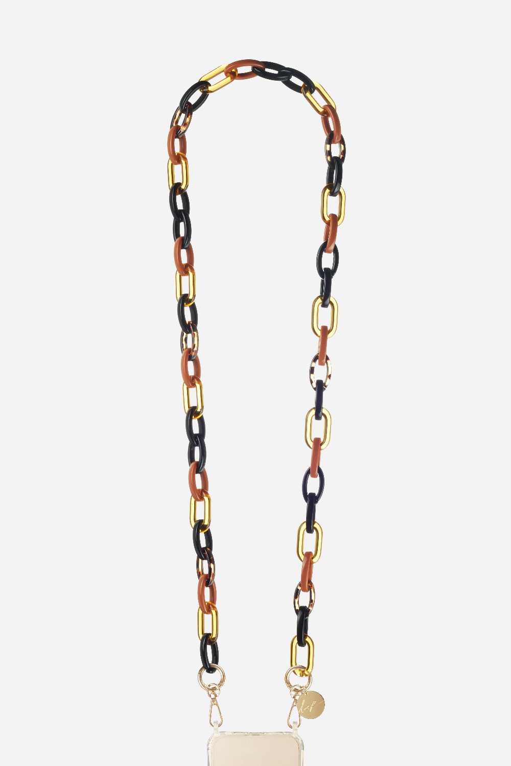 Chaine Longue Daisy Noir 120 cm