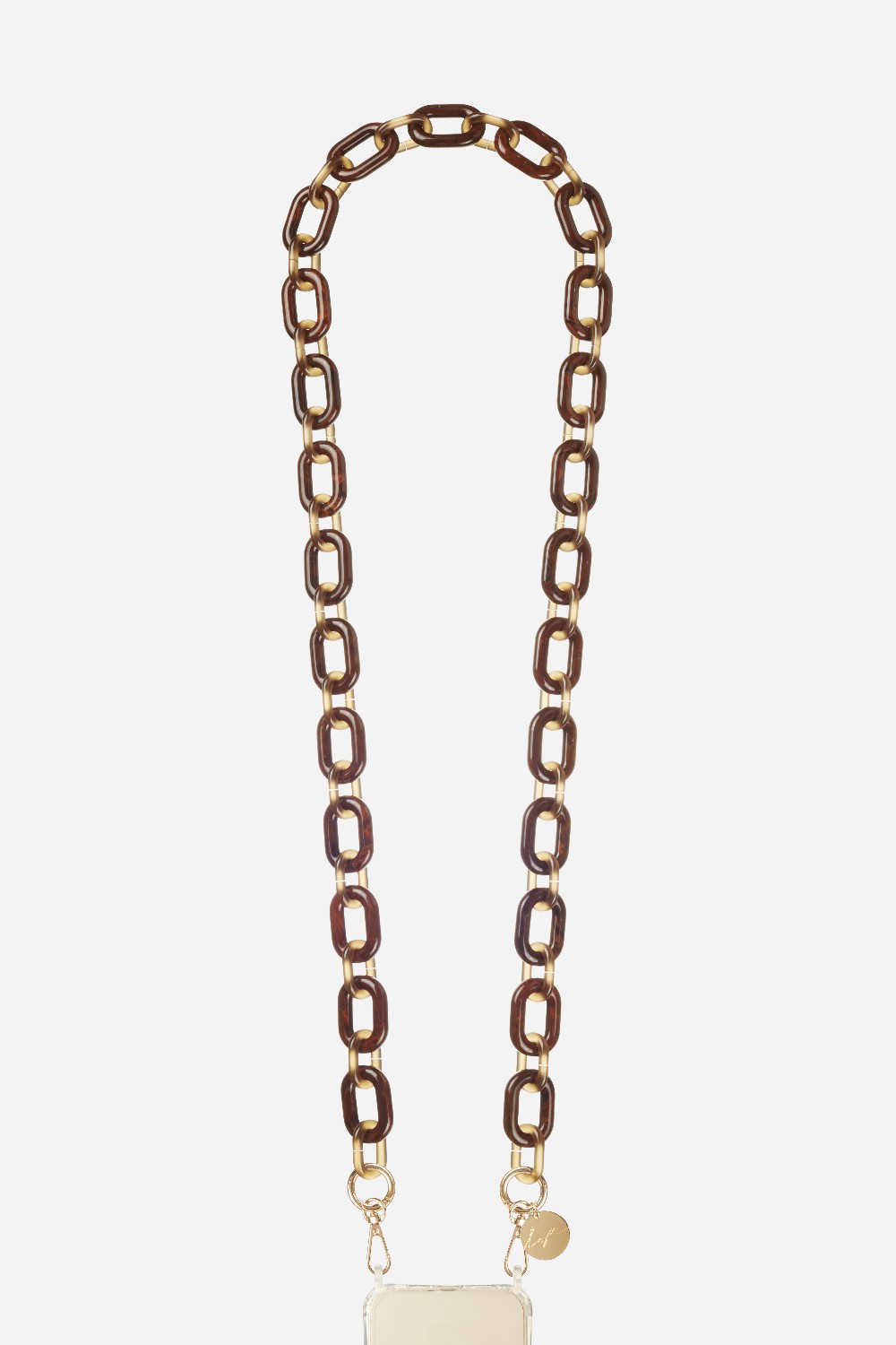 Chaine Longue Milena Marron 120 cm