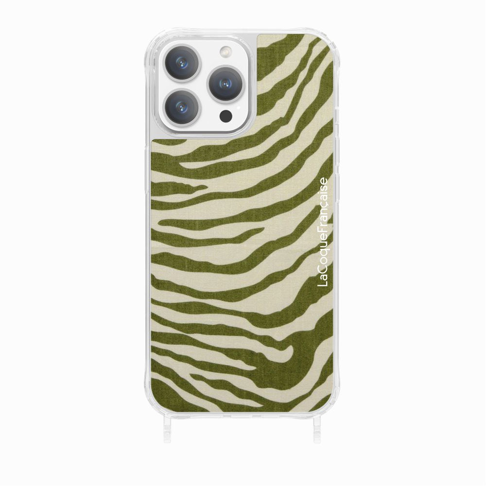 Green Zebra Print Rings Case