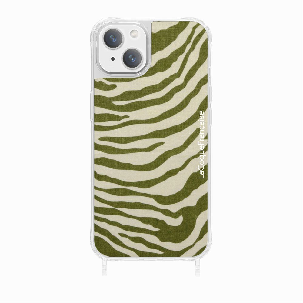 Green Zebra Print Rings Case