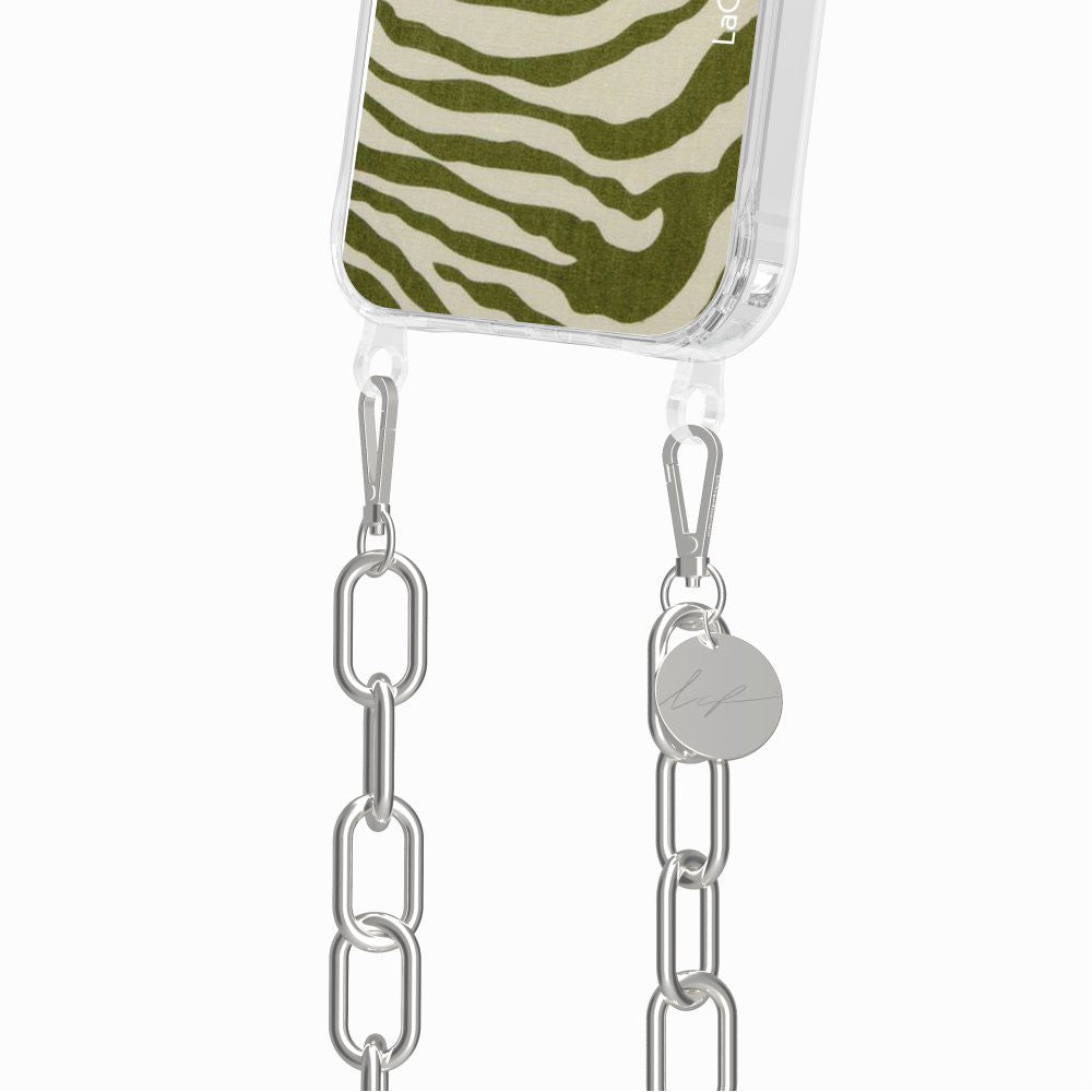 Coque Anneaux Imprimee Zebre Vert