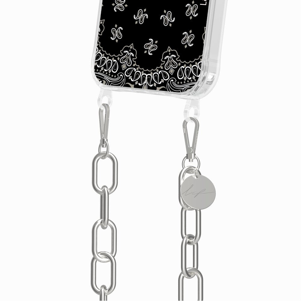 Coque Anneaux Imprimee Bandana Noir