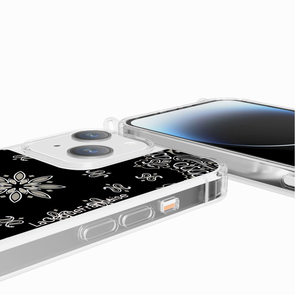 Coque Anneaux Imprimee Bandana Noir