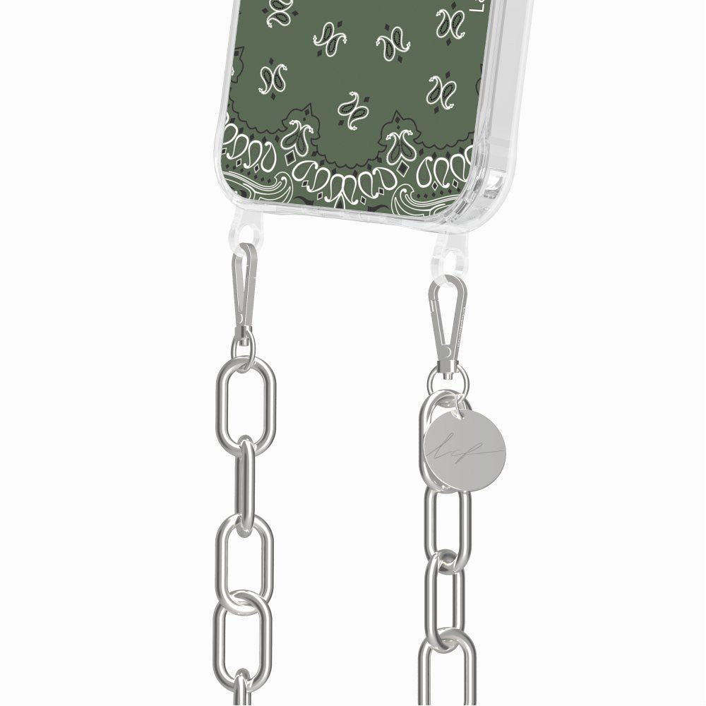 Coque Anneaux Imprimee Bandana Kaki