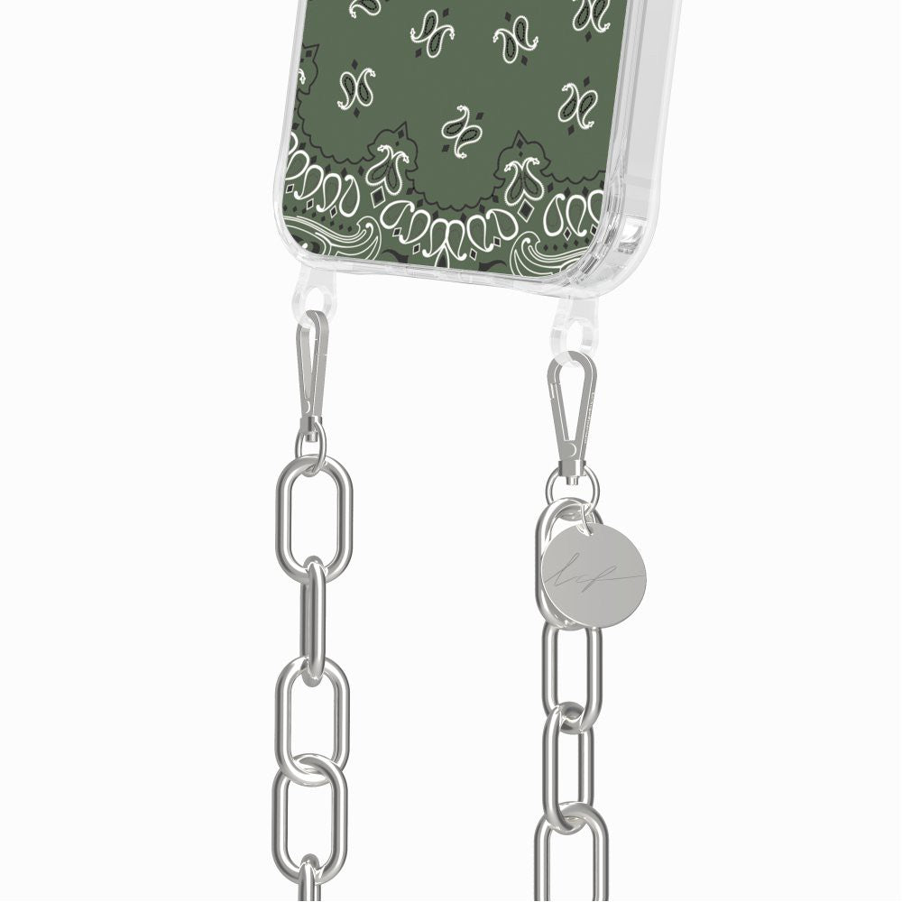Coque Anneaux Imprimee Bandana Kaki
