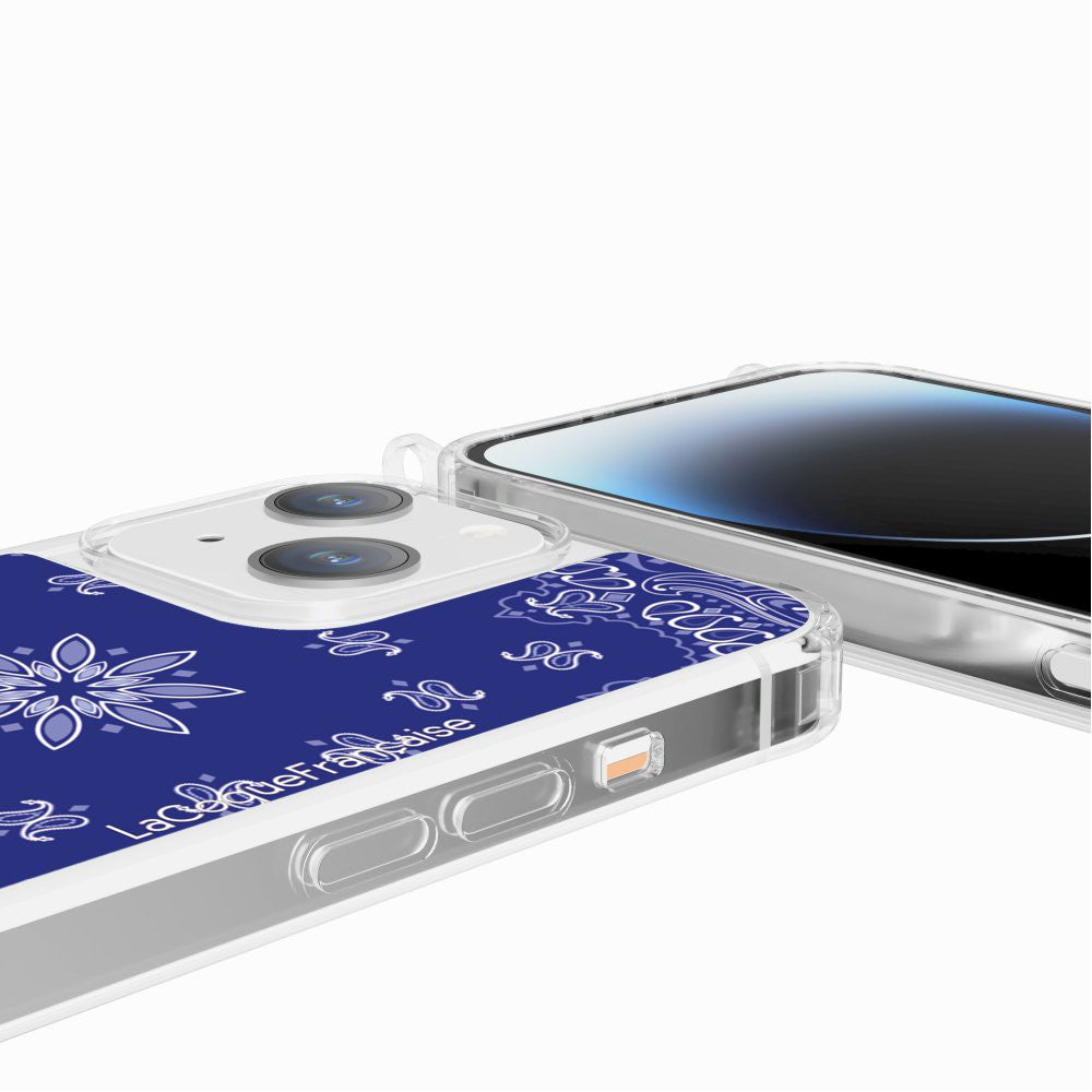 Coque Anneaux Imprimee Bandana Bleu