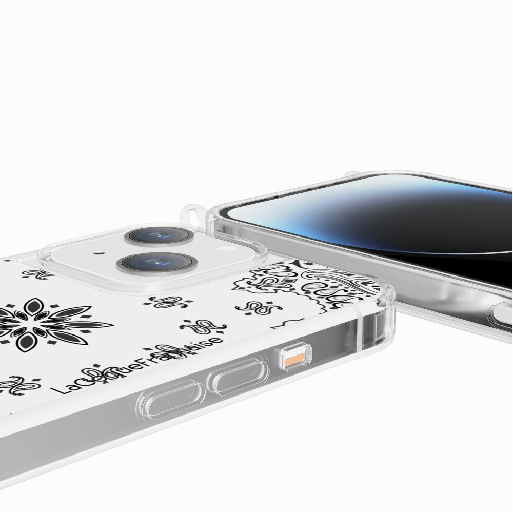 Coque Anneaux Imprimee Bandana Blanc