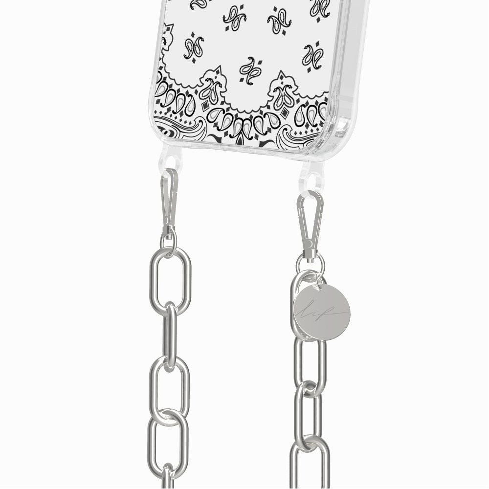 Coque Anneaux Imprimee Bandana Blanc