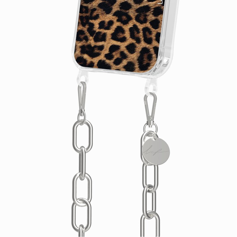 Coque Anneaux Imprimee Leopard Noir Et Brun - 42