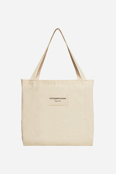 Beige Fabric Tote Bag