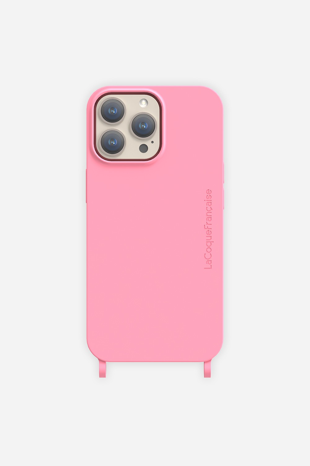 Coque Anneaux Soft Touch Rose