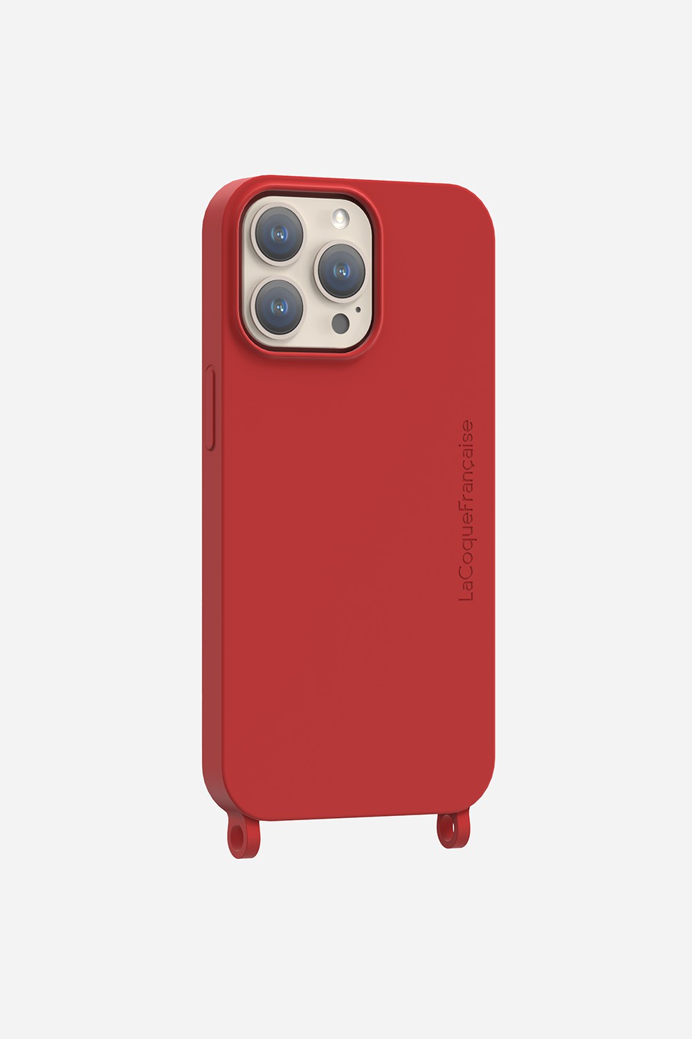 Coque Anneaux Soft Touch Rouge