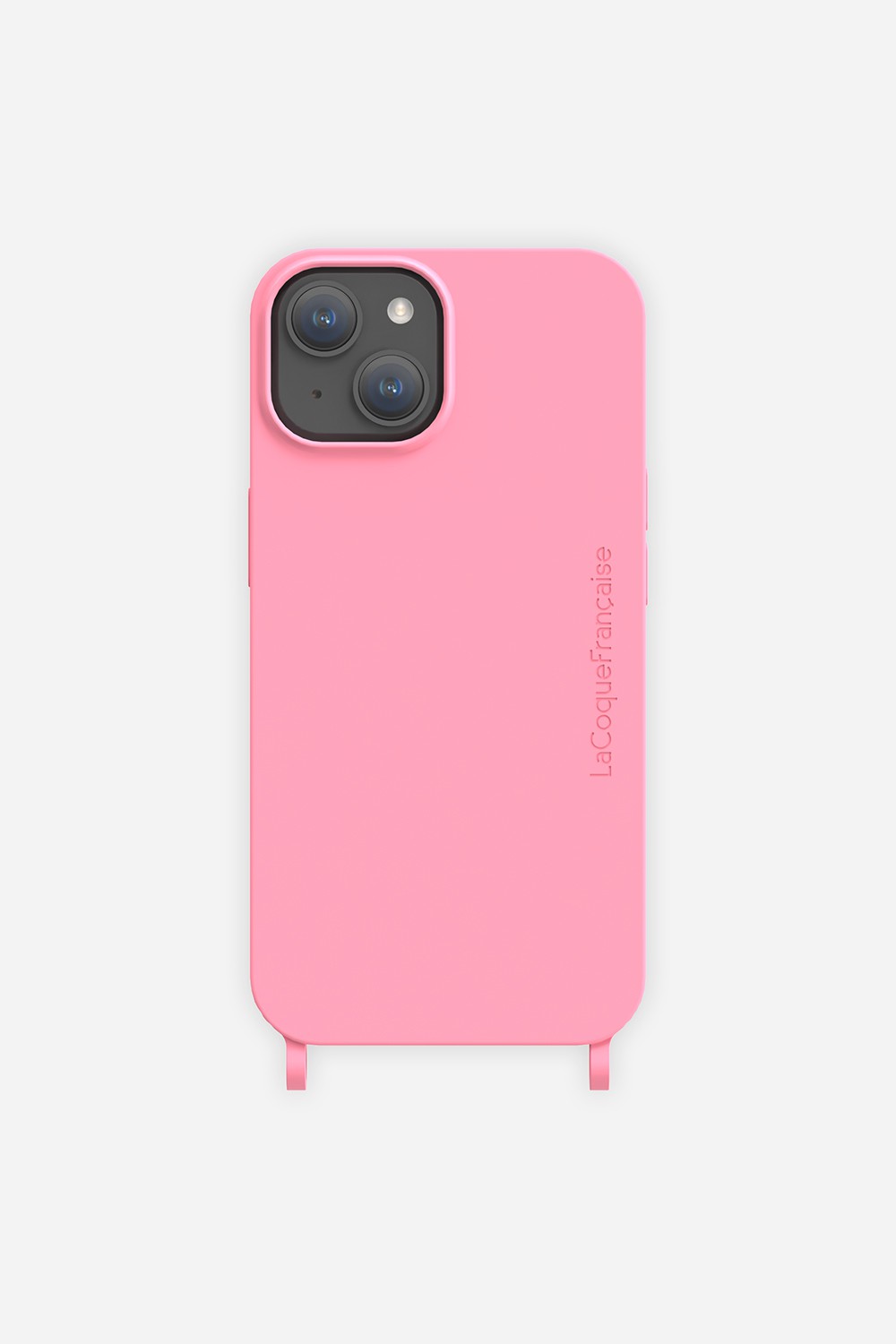 Coque Anneaux Soft Touch Rose