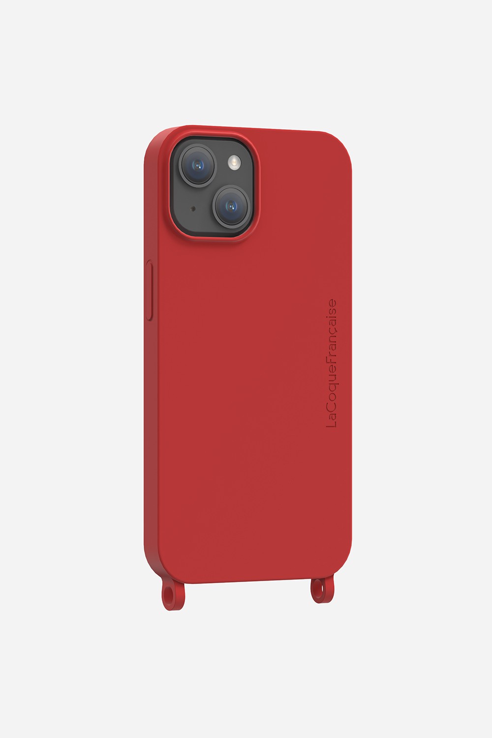 Coque Anneaux Soft Touch Rouge