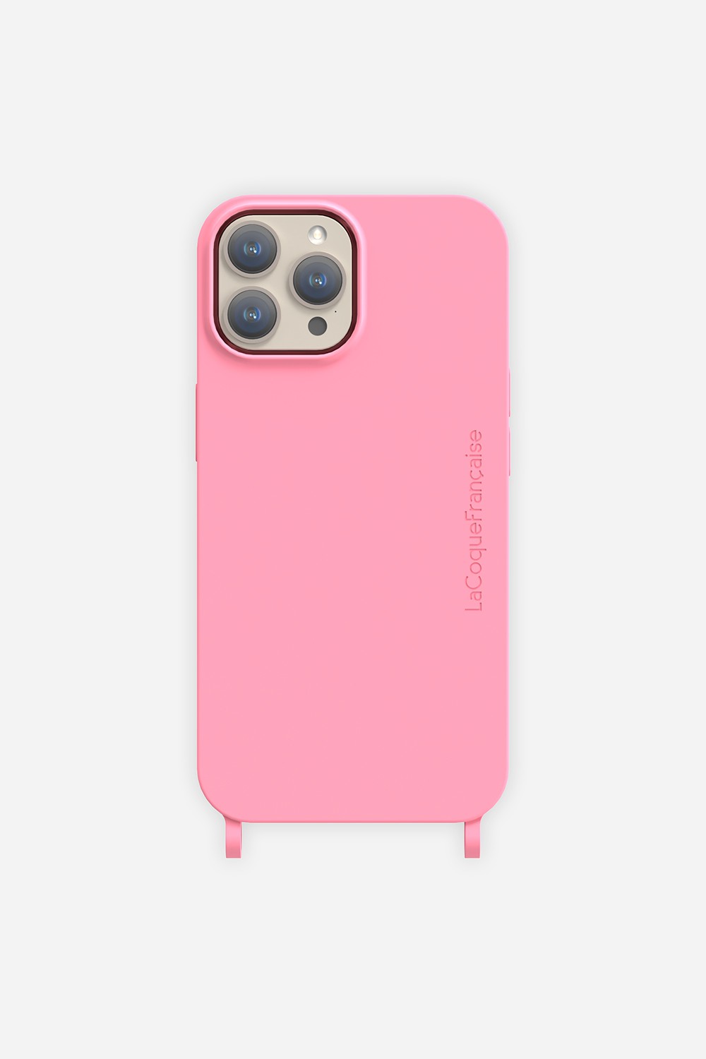 Coque Anneaux Soft Touch Rose