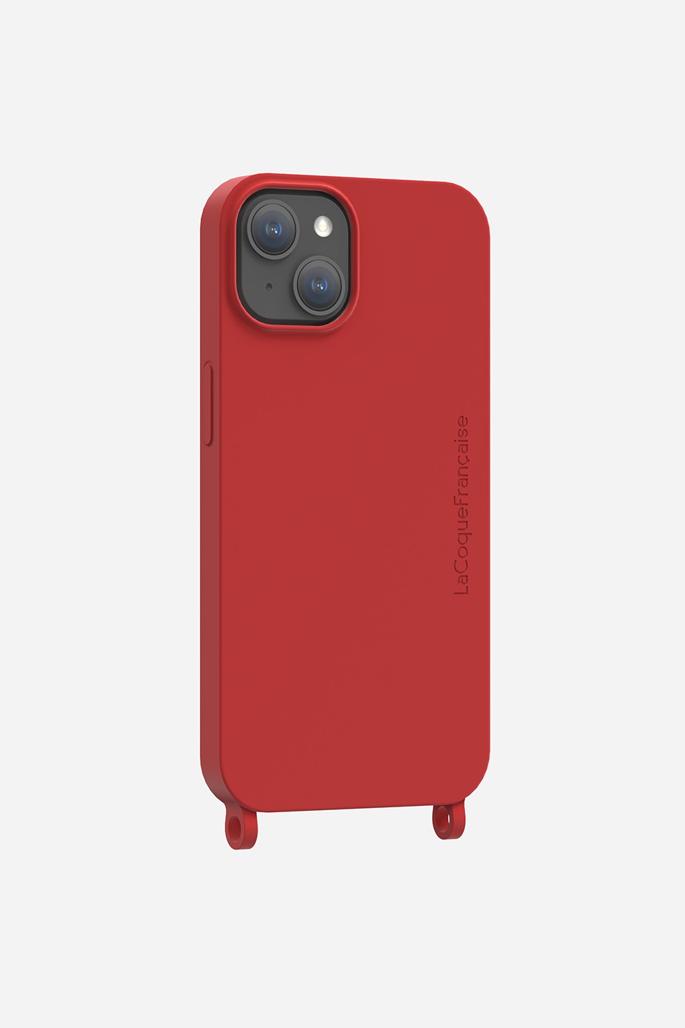 Coque Anneaux Soft Touch Rouge
