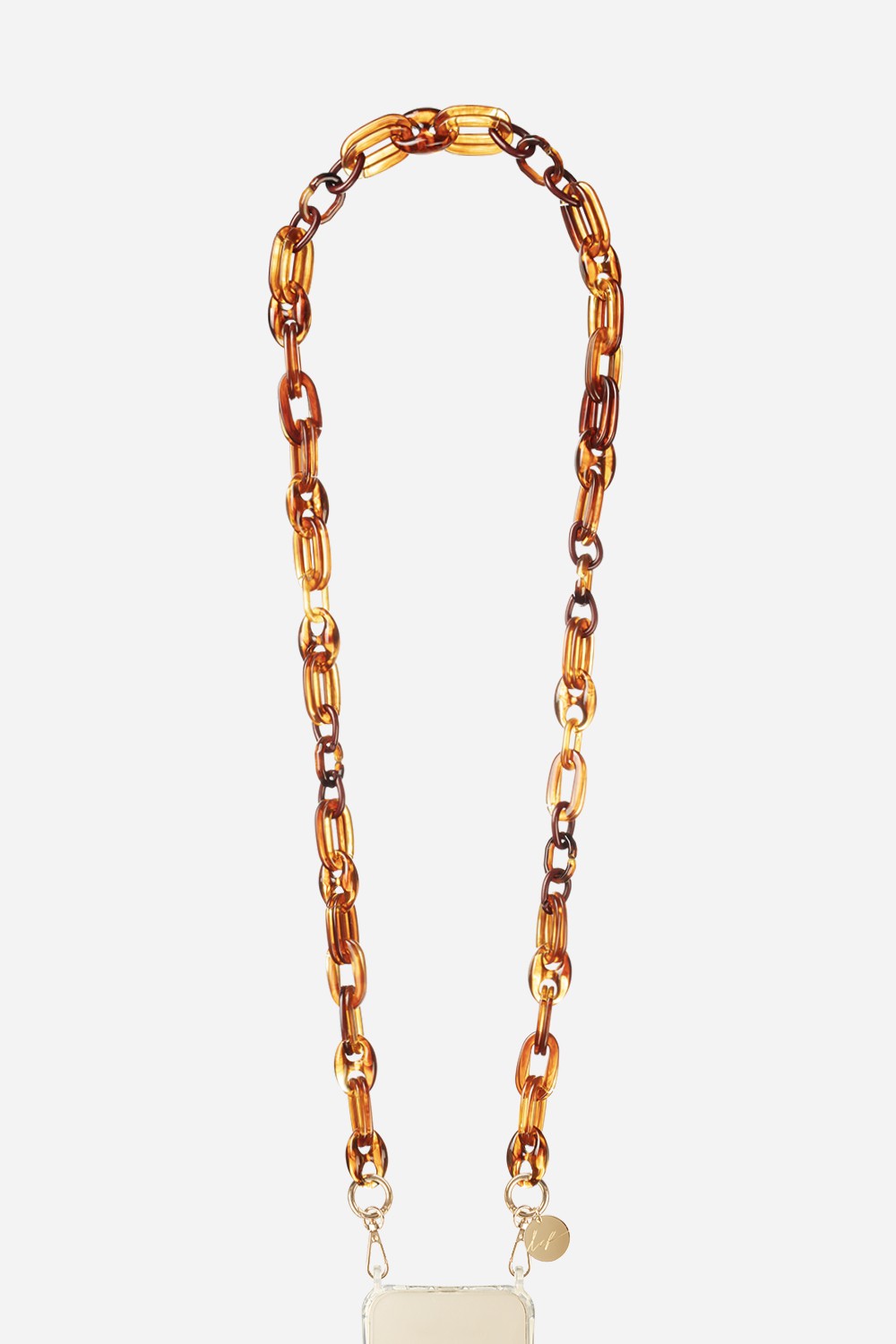 Chaine Longue Ambre Marron 120 cm