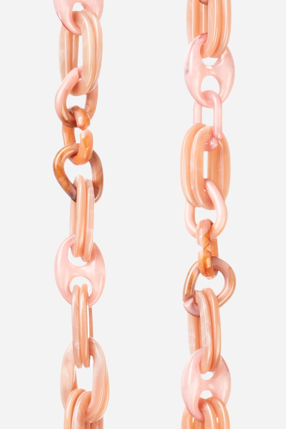 Long Pink Amber Chain 120 cm