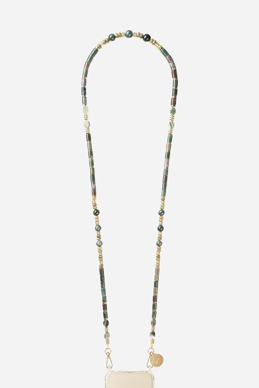 Chaine Longue Jade Vert 120 cm