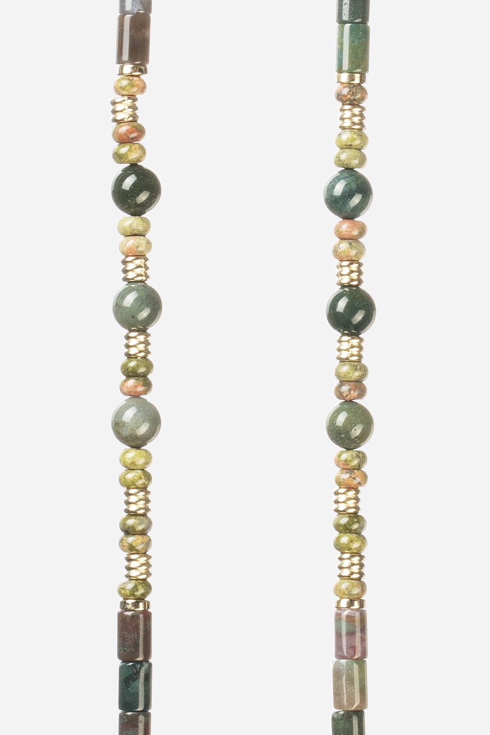 Long Green Jade Chain 120 cm