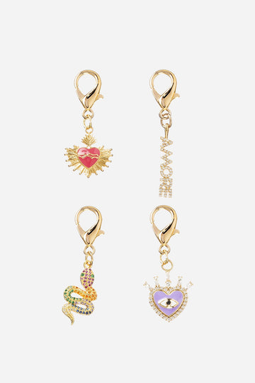 Pack 4 charms Amore
