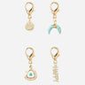 Pack 4 charms Happy