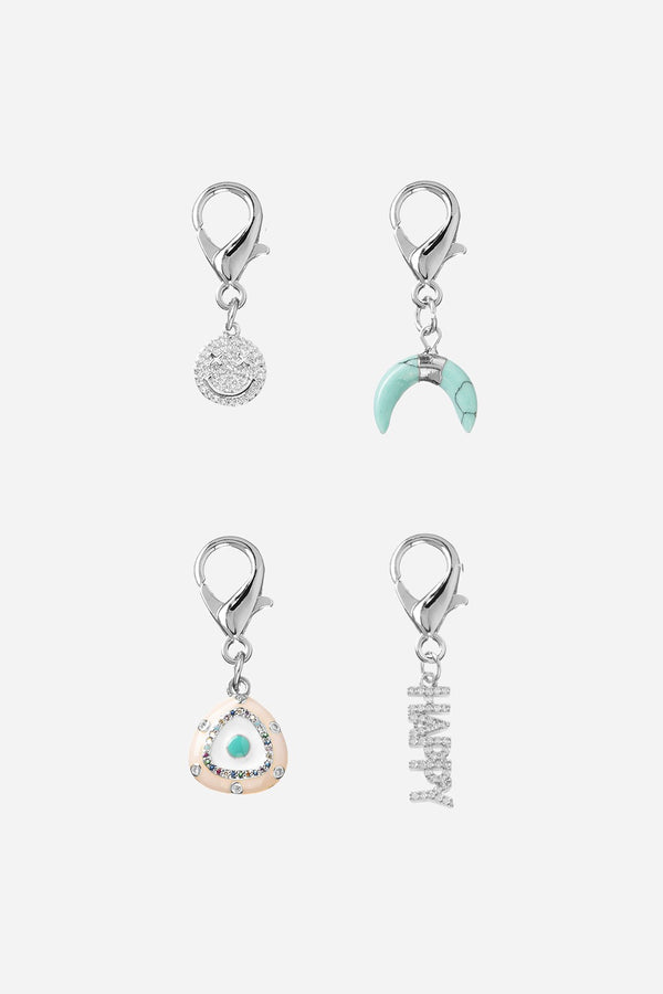 Charms Pack De 4 Charms Argent