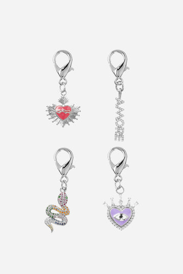 Charms Pack De 4 Charms Argent