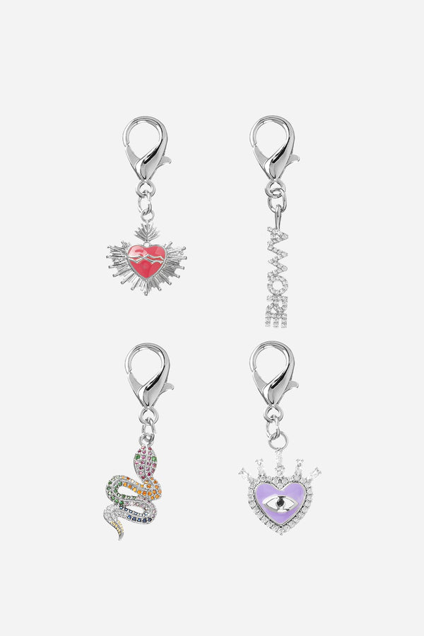 Charms Pack De 4 Charms Argent