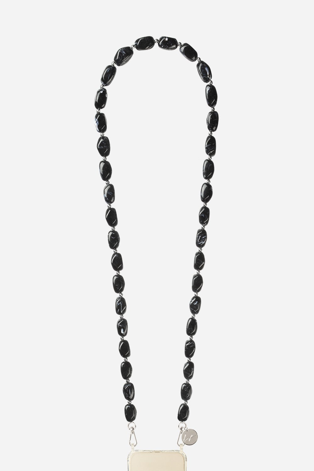 Chaine Longue Tara Noir 120 cm