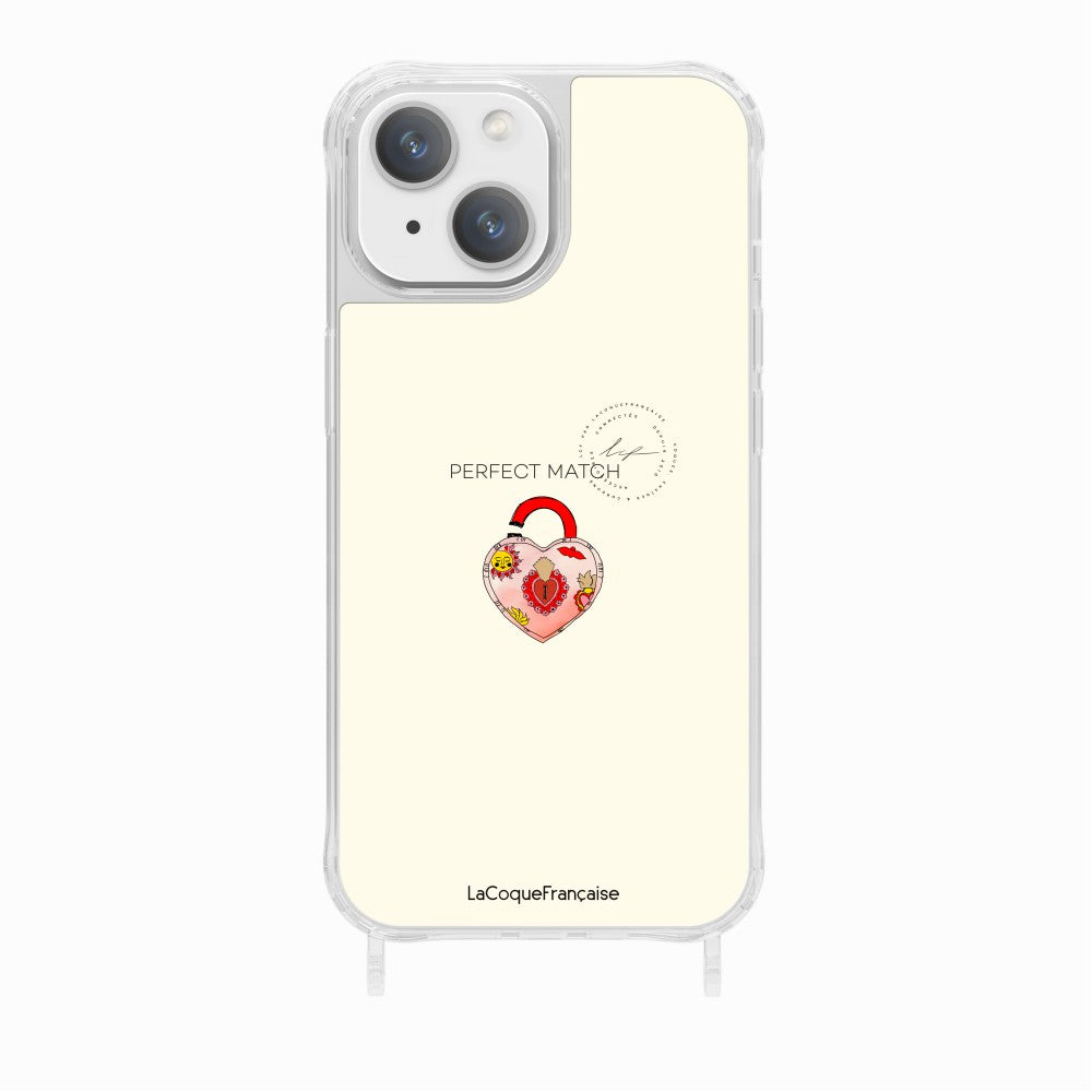 Coque Anneaux Imprimee Cadenas Coeur