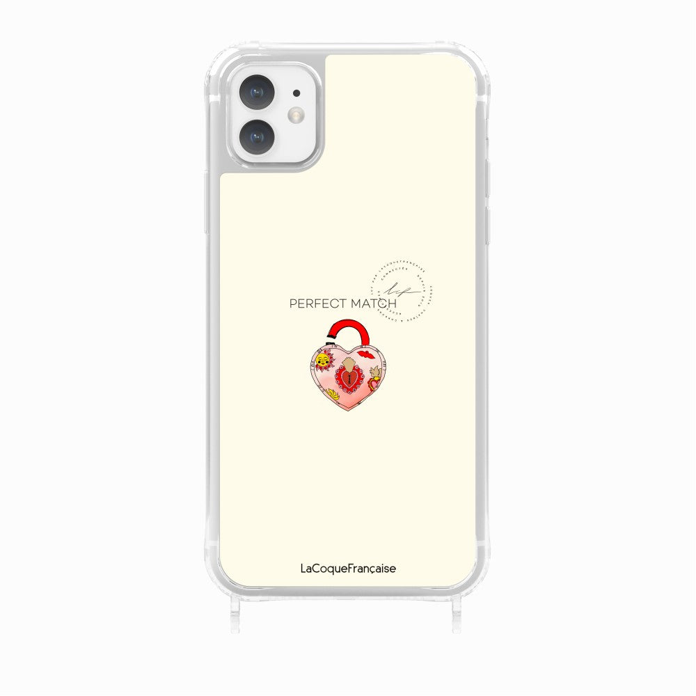 Coque Anneaux Imprimee Cadenas Coeur