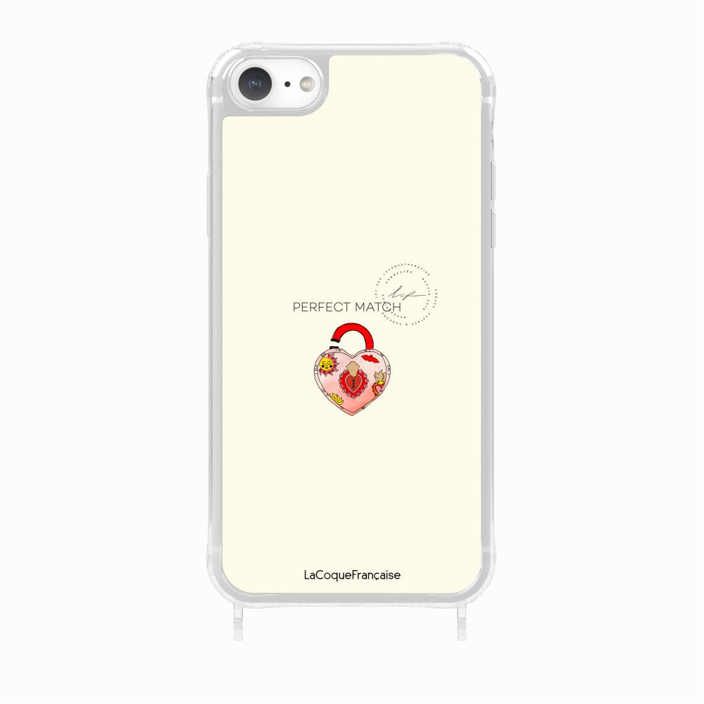 Coque Anneaux Imprimee Cadenas Coeur