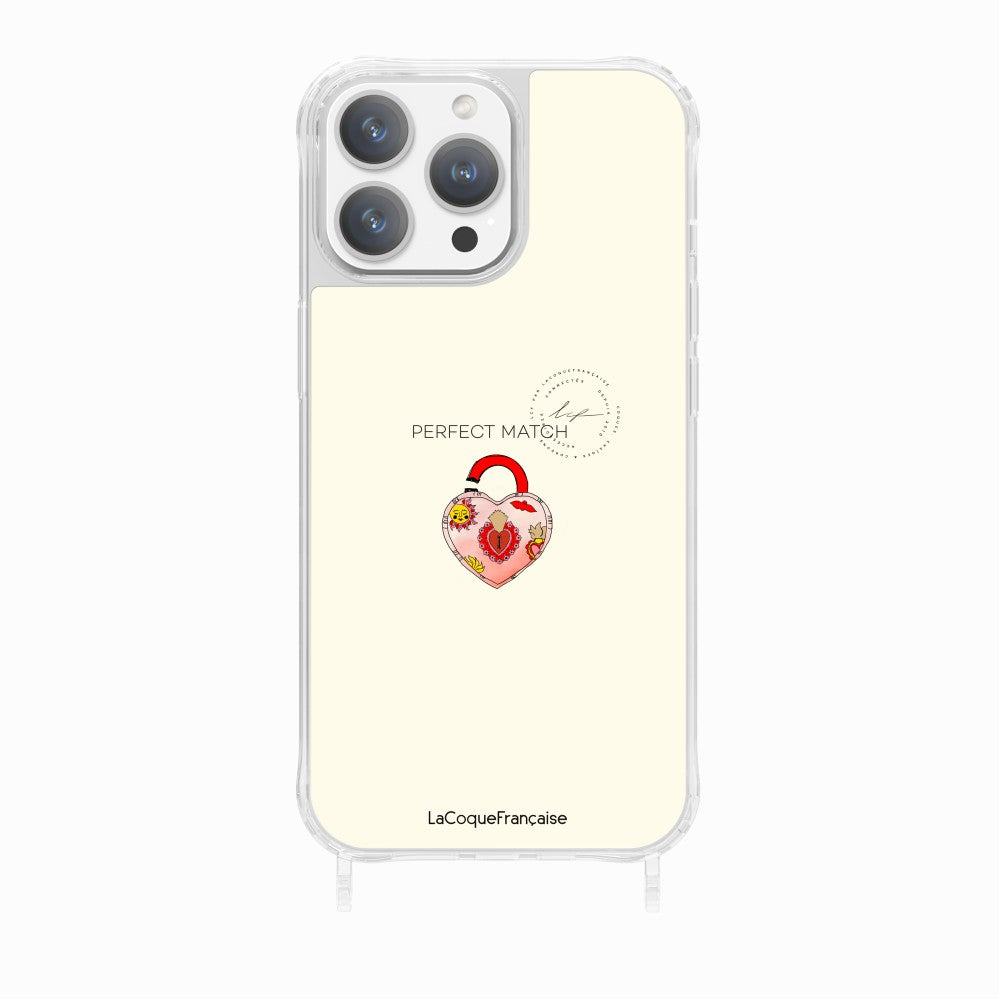 Coque Anneaux Imprimee Cadenas Coeur