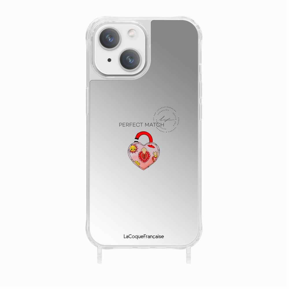 Printed Heart Padlock Rings Case