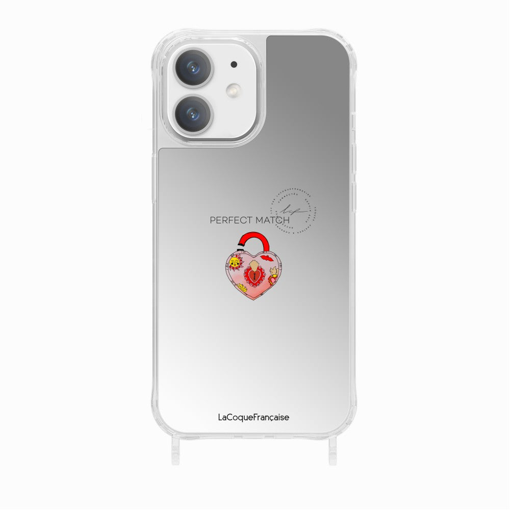 Printed Heart Padlock Rings Case