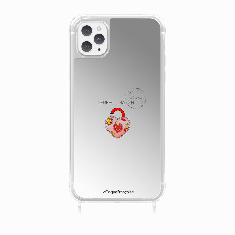 Printed Heart Padlock Rings Case