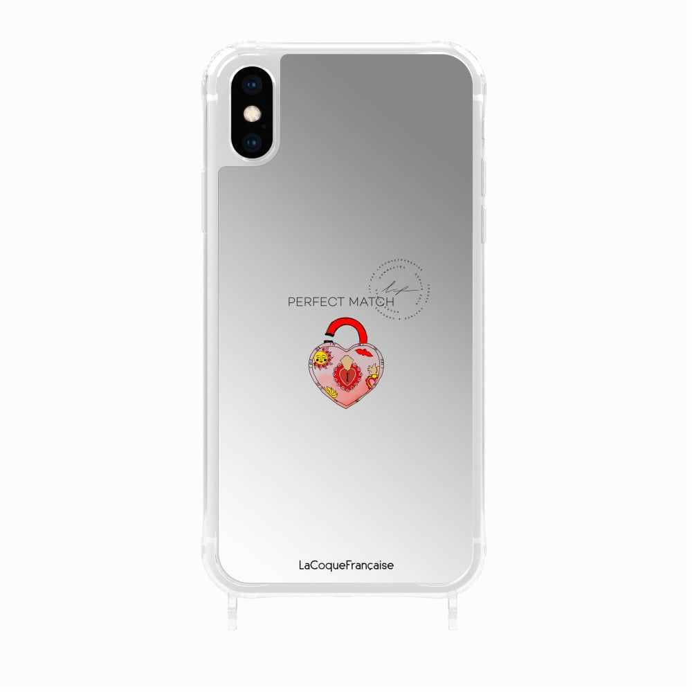 Printed Heart Padlock Rings Case