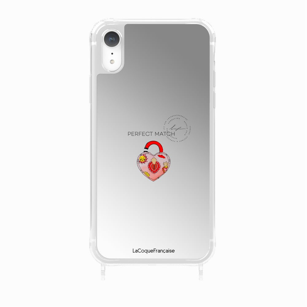 Printed Heart Padlock Rings Case