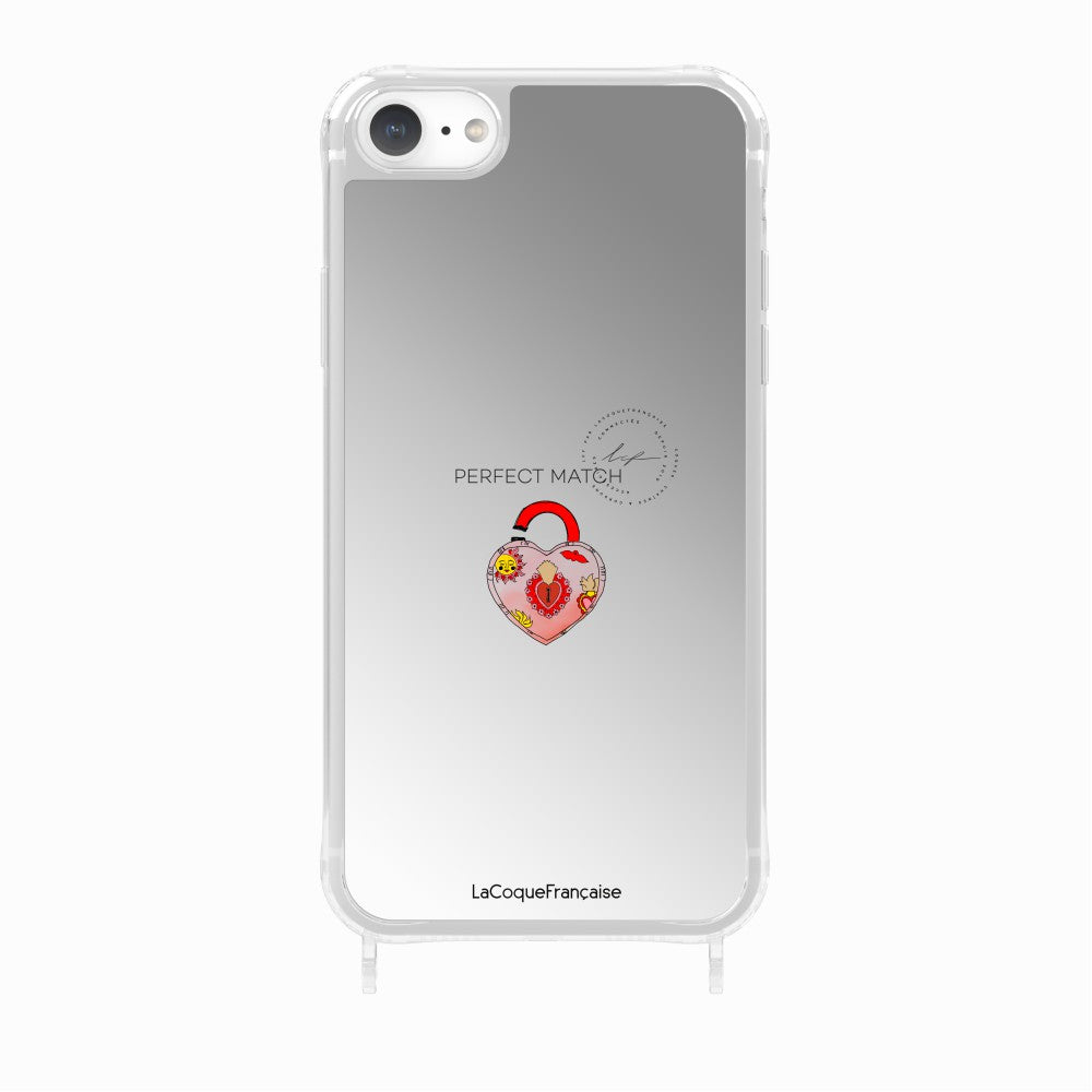 Printed Heart Padlock Rings Case