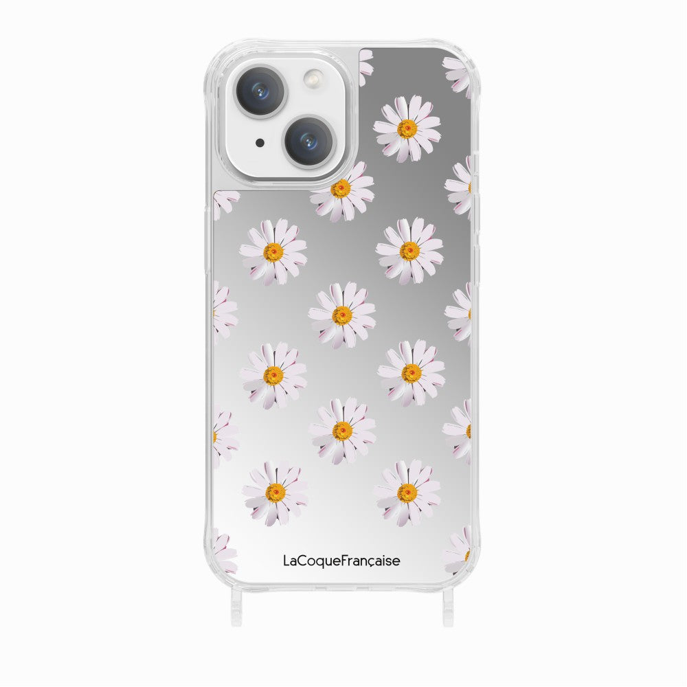 Coque Anneaux Miroir Imprimee Marguerites