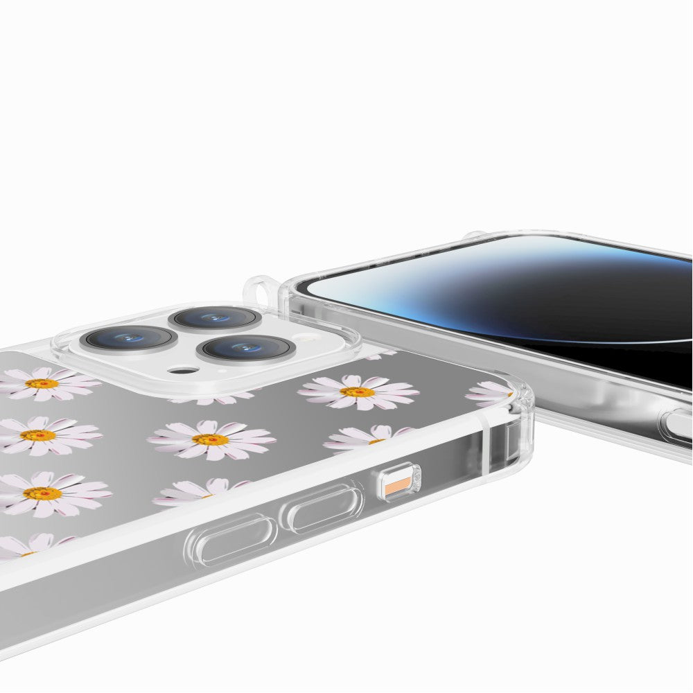 Coque Anneaux Miroir Imprimee Marguerites