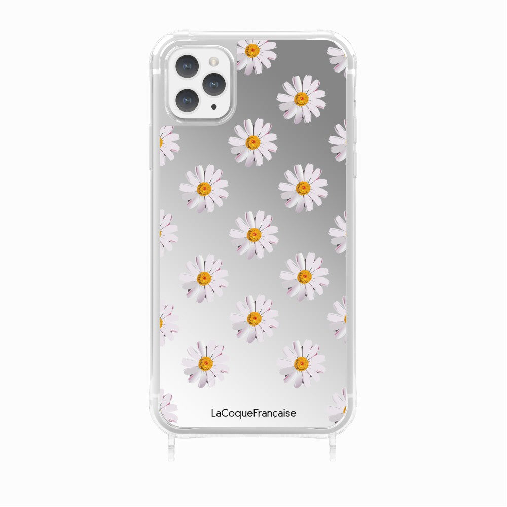 Coque Anneaux Miroir Imprimee Marguerites